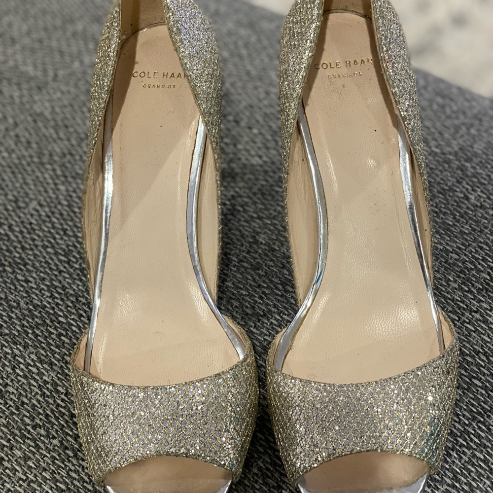 Cole Haan Pretty Glittery Shoes Used- SZ 10